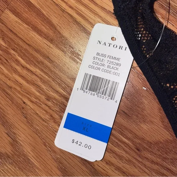 Natori Sz XL Bliss Femme Lace Bralette in Black - Picture 2 of 15